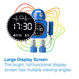 Laser Kids Robot Alarm Clock - Blue - Side View