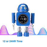 Laser Kids Robot Alarm Clock - Blue - Top-Down View