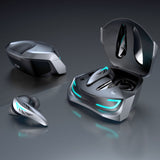 Laser Wireless Gaming ANC Earphones Black - Low Angle