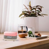 Laser Ambient Diffuser Clock Radio with Bluetooth Speaker & Light - 45-Degree Angle