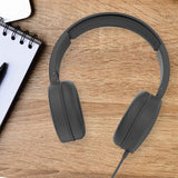 Laser Wired Headphones with 40mm Drivers Black - Side View