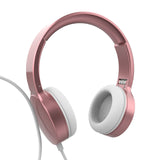 Laser Wired Headphones with 40mm Drivers Rose Gold - Top-Down View