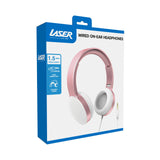 Laser Wired Headphones with 40mm Drivers Rose Gold - 45-Degree Angle