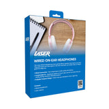 Laser Wired Headphones with 40mm Drivers Rose Gold - Rear View