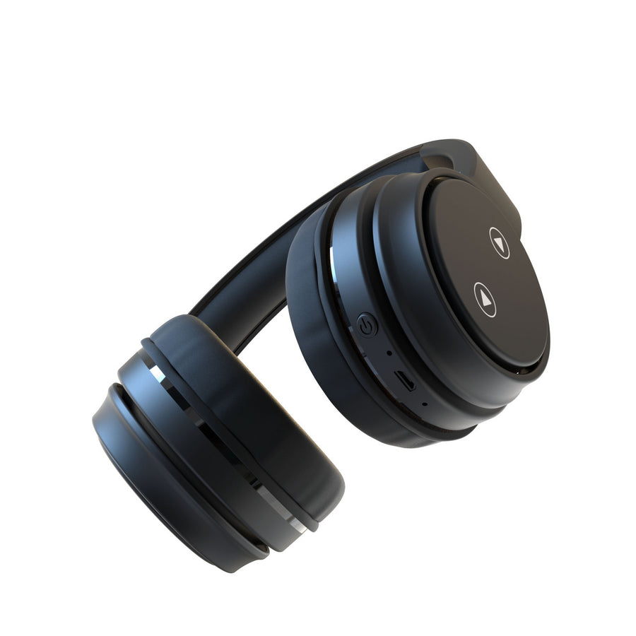 Laser Foldable Bluetooth Headphones with Mic Black