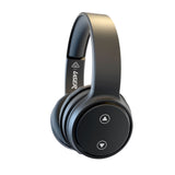 Laser Foldable Bluetooth Headphones with Mic Black - 45-Degree Angle
