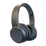 Laser Foldable Bluetooth Headphones with Mic Black - Rear View