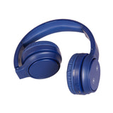 Laser Foldable Bluetooth Headphones with Mic - Navy Blue - Top-Down View