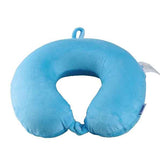 Laser Memory Foam Neck Pillow Blue - Top-Down View
