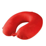 Laser Memory Foam Neck Pillow Red - Top-Down View