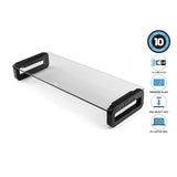 Monitor Desk Stand with USB 3.0 Charging Hub - Black - Top-Down View