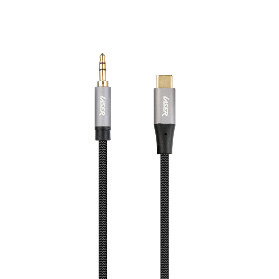Laser USB-C to 3.5mm AUX Audio Cable 2m - Black