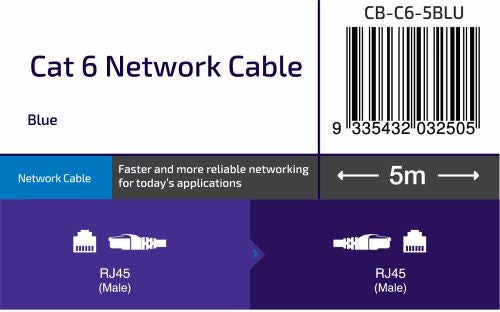 Laser Cat6 Network Cable Blue High-Speed 5M