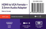 HDMI to VGA Female Adapter with 3.5mm Audio - Front View