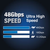 Laser Ultra High Speed HDMI Cable 8K - Gold 3M - Side View