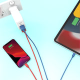 Laser MFi Lightning Cable 2 Pack Red/Blue 2M - Front View