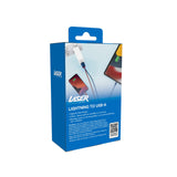 Laser MFi Lightning Cable 2 Pack Red/Blue 2M - Close-Up Angle