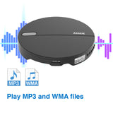 Laser Portable CD MP3 Player with Anti-Skip Tech and Headphones - 45-Degree Angle