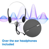 Laser Portable CD MP3 Player with Anti-Skip Tech and Headphones - Rear View