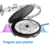Laser Portable CD MP3 Player with Anti-Skip Tech and Headphones - Low Angle