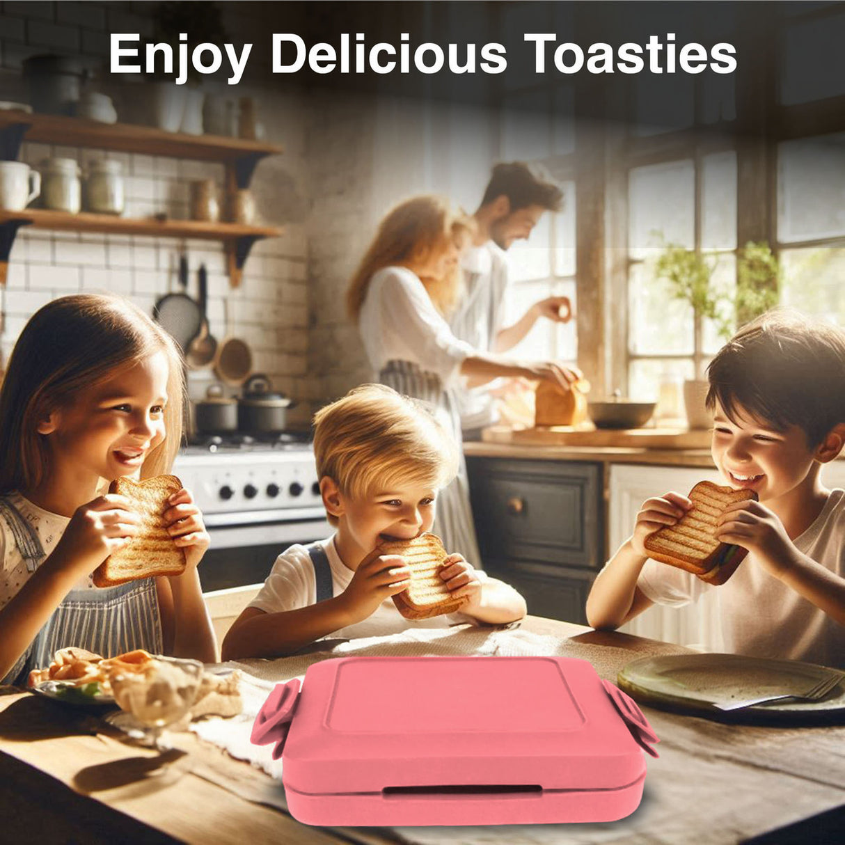 Laser Microwave Toastie Maker Flamingo Pink