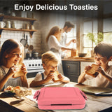Laser Microwave Toastie Maker Flamingo Pink - Front View