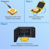 Laser Microwave Toastie Maker Smiley Face - Rear View