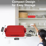 Laser Microwave Toastie Maker with Heatwave Tech Red - Side View