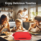 Laser Microwave Toastie Maker with Heatwave Tech Red - 45-Degree Angle