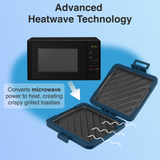 Laser Heatwave Tech Microwave Toastie Maker Blue - Top-Down View