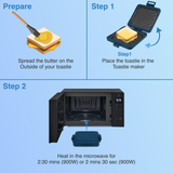 Laser Heatwave Tech Microwave Toastie Maker Blue - Low Angle