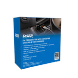 Laser FM Transmitter Handsfree USB Charger - Low Angle