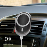 Laser 15W MagSafe Car Charger Mount Black - Front View