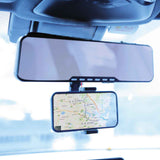 Laser Phone Holder Rear Vision Mirror Mount - Top-Down View