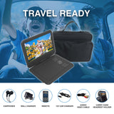 Laser 10” Portable DVD Player with Anti-Skip Technology - Front View