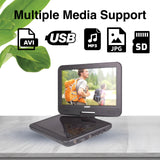 Laser 10” Portable DVD Player with Anti-Skip Technology - Top-Down View
