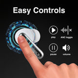 Laser Noise Cancelling TWS Earbuds Silver - Front View