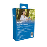 Laser TWS Mini ENC Earbuds LED Display White - Top-Down View