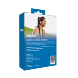 Laser Sport TWS Hook Earbuds with LED Display White - Top-Down View