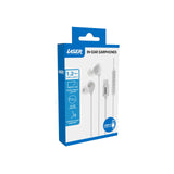 Laser Wired In-Ear Earphones with In-Line Controls White - Side View