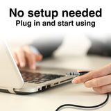 Laser Wired Conference Headset 3.5mm Mic - Side View