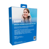 Laser ANC Bluetooth Headphones 20hr Battery - White - Low Angle
