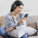 Laser Wireless ENC Headphones Black - Front View