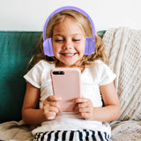 Laser Volume Limited ANC Kids Headphones Lilac - Front View