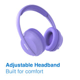 Laser Volume Limited ANC Kids Headphones Lilac - Top-Down View