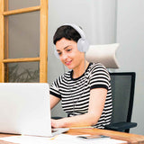 Laser Wired On-Ear Headphone Gray - Front View