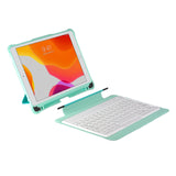 Laser iPad 10.2-inch Wireless Keyboard Case Green - 45-Degree Angle