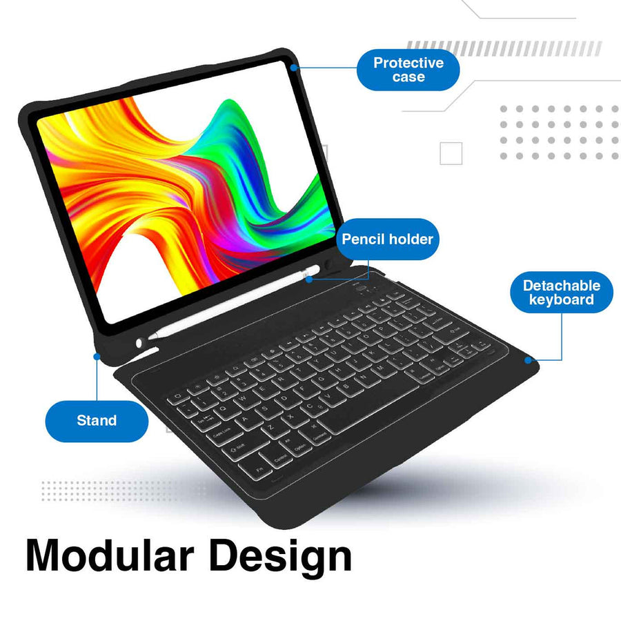 Laser iPad 10.9-inch Wireless Keyboard Case Black, image 5
