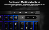 Laser RGB Gaming Keyboard with Anti-Ghosting Keys - Side View