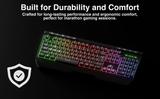 Laser RGB Gaming Keyboard with Anti-Ghosting Keys - 45-Degree Angle